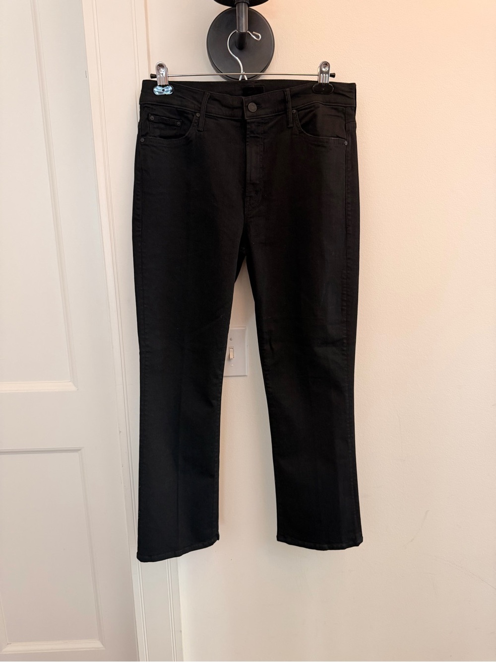 MOTHER Women’s Black Straight Jeans